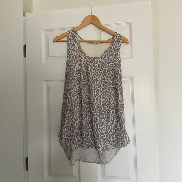 Calme Tops - NWT Calme Johnny Was Effect Draped Racer Back Tank 2XL leopard printt